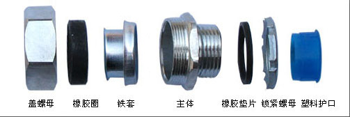 DPJ外螺纹包塑金属软管接头端接头  端式接头  包塑软管接头