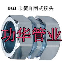 DGJ自固式接头 包塑软管与金属钢管对接头  自固接头  金属管接头  合金接头