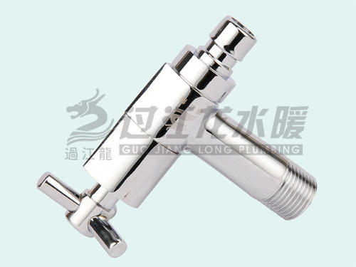 过江龙095全铜水珠型洗衣机水嘴  抛光水嘴  红冲黄铜水嘴