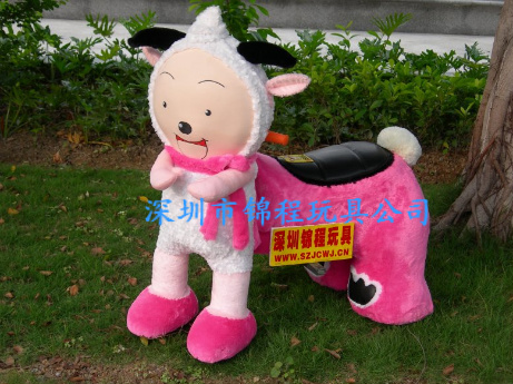 毛绒动物智能玩具车，遥控儿童电动车  小动物童车