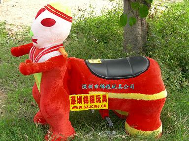 毛绒动物智能玩具车，遥控儿童电瓶车  毛绒动物玩具车