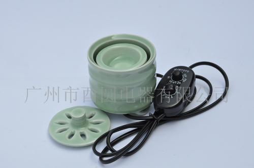 步步高升竹节青瓷电子熏香炉