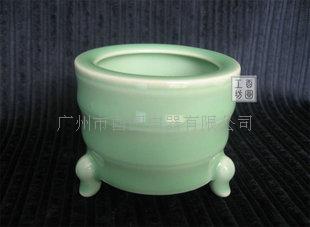 弟窑粉青闻香炉/正宗青瓷品香炉