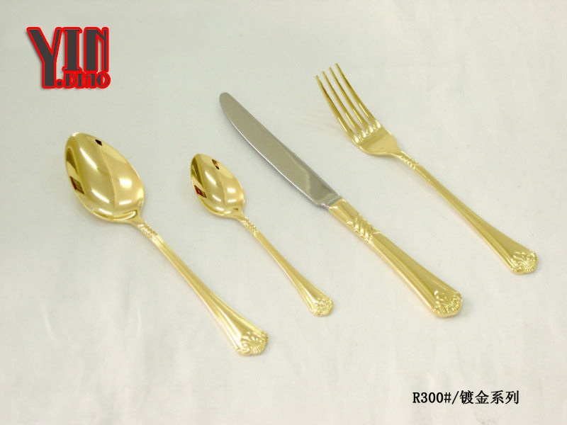 银貂厂价翻新镀金镀银镀锡餐具 镀金镀银餐具喷砂  镀金刀叉勺  镀银刀叉勺