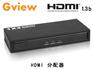 供应HDMI放大型分配器1.3b 一进二出 HDMI 1X2