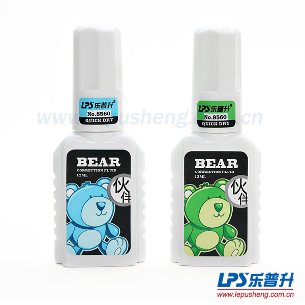 乐普升可爱小熊12ML修正液 涂改文具 NO.8560  文化用品  修正文具