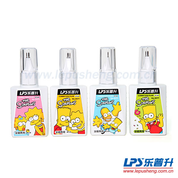 乐普升8571辛普森21ML涂刷两用修正液  修正文具  学生文具  文化用品