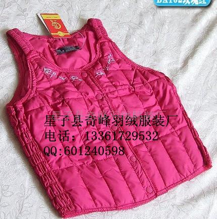 女式羽绒马甲  女式马甲  女式保暖羽绒马甲