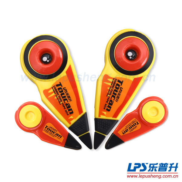 乐普升9699大嘴鸟两支装18M修正带/时尚卡通学生文具批发  可爱卡通文具  时尚文具批发