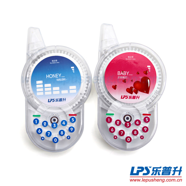 乐普升9630我们约会吧34M*2支情侣修正带/可爱卡通文具  修正文具  可爱文具  文具批发