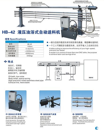 液压送料机 低噪声 抗振动防磨损  数控车床送料器  车床棒材加工