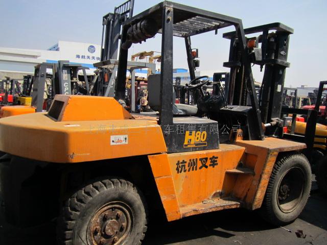 浦东二手叉车出售、集装箱叉车、垛空箱叉车、8吨二手叉车价格  杭州叉车  TCM二手叉车  二手合力叉车