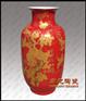 厂家生产供应景德镇市中国红陶瓷花瓶 居家装饰品花瓶 馈赠礼品