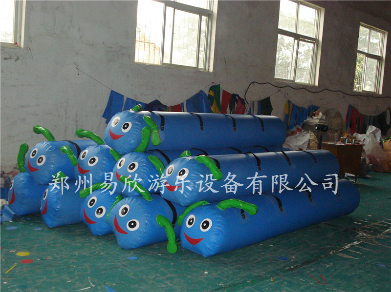 充气趣味娱乐体育器材|郑州充气玩具厂|毛毛虫竞技运动会比赛  充气趣味体育器材