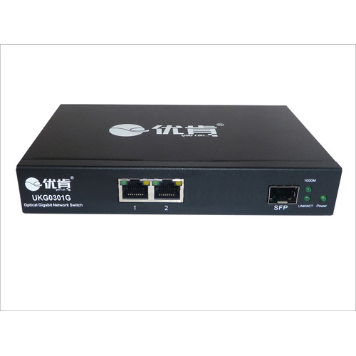 时速科技千兆SOHO型1光2电交换机UKG0301G  SOHO交换机
