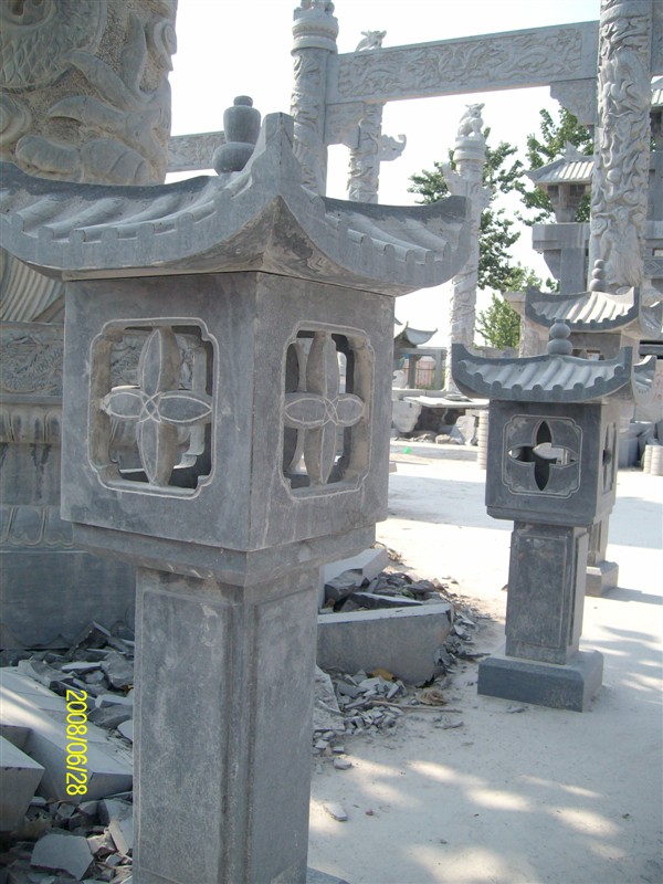 青石石灯、青石灯、石灯石雕