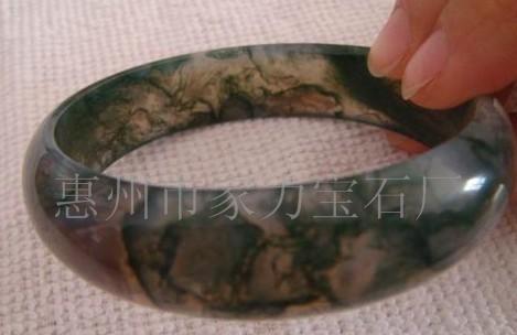 水草玛瑙手镯 惠州家力宝石国内最大供应商  水草手镯