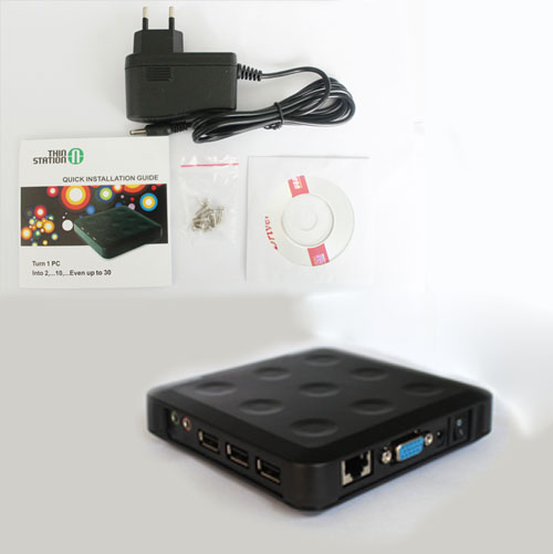 24位色电脑云终端机thinstation 支持蓝牙WIFI  网络终端机  单机多用户  电脑一拖多