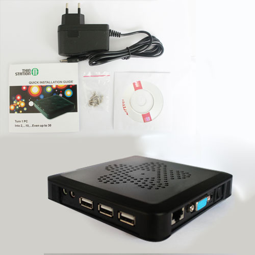 24位色电脑云终端机thinstation 支持蓝牙WIFI  网络终端机  单机多用户  电脑一拖多