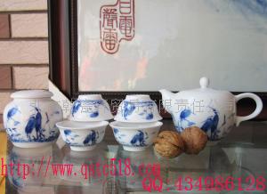 山东陶瓷茶具订做家用礼品批发订做茶具批发  上海青花茶具批发  深圳青花茶具订做  江苏青花茶具