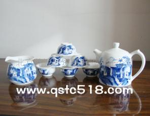 山西家用茶具批发陶瓷礼品茶具订做批发定做  上海水点桃花茶具  深圳水点桃花茶具  江苏礼品茶具