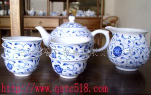 山西商务礼品茶具订做青花手绘茶具批发加工  上海青花手绘茶具  深圳青花手绘茶具  江苏手绘茶具