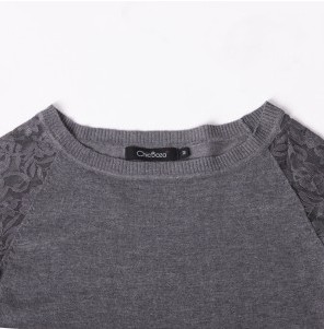 秋季新品 简约修身镂空针织衫