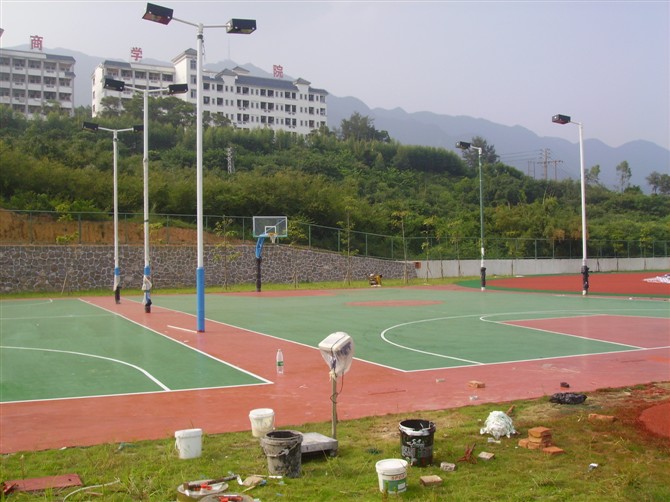 供应福田篮球场建设  深圳篮球场建设  福田篮球架  篮球场地胶铺设