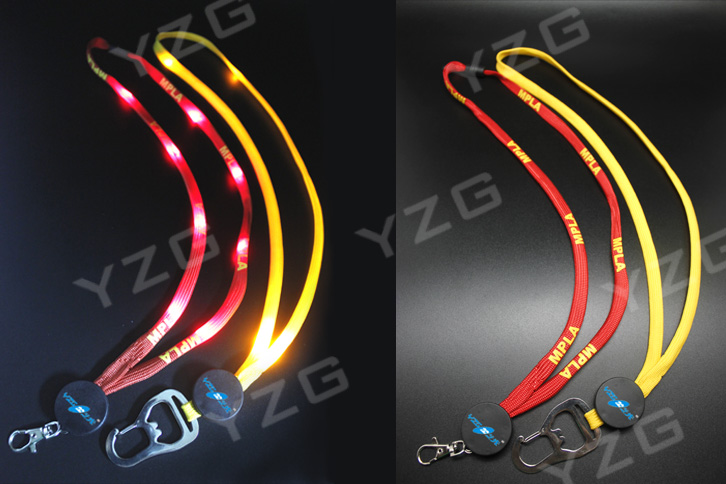 LED发光挂带，工作牌挂带，展会用挂带  证件挂带  LED挂带